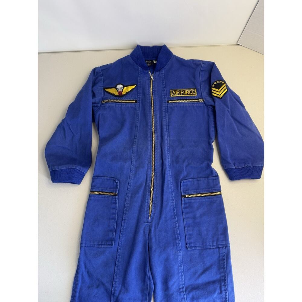 Vintage Pierre Bonée Kids Air Force Flight Suits, Green and Blue Lot of 2 - Picture 14 of 16